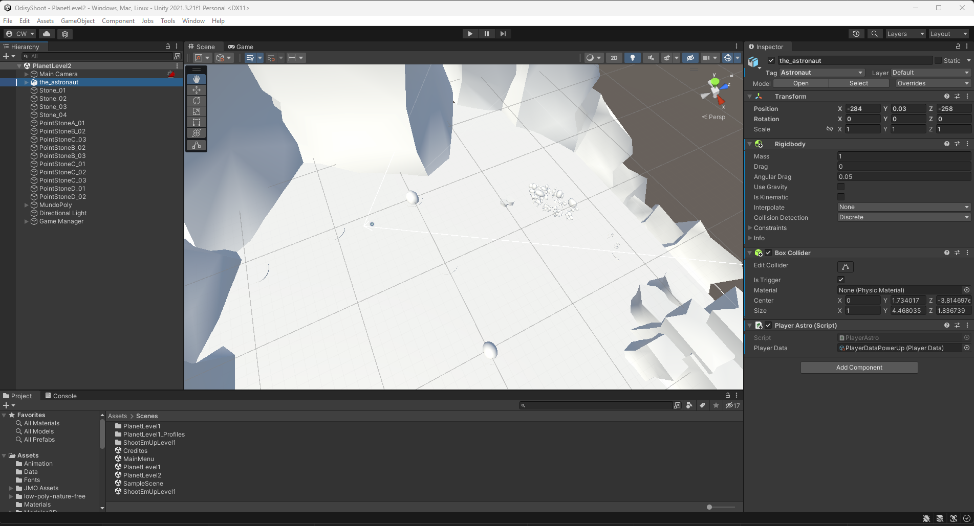 esenario juego unity